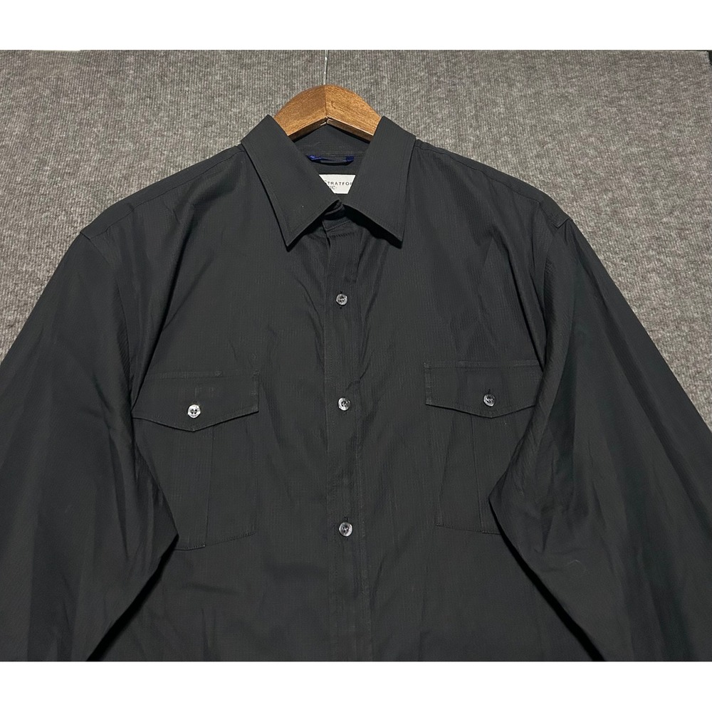 Teddy Stratford NYC hidden zipper ripstop button up shirt long sleeve size 5